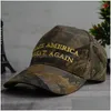 パーティーハット2024ドナルドトランプキャップカモフラージュ野球帽はアメリカを再び偉大にする米国大統領選挙ハット3D刺繍ドロップデルdhmix