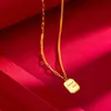 Collane a ciondolo femminile 999 oro elegante ciondolo elegante per donne collana inglese marca rosa collana a ciondolo di lusso e gioielli di moda 240419