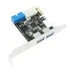 USB3 PCI Express Adapter PCI E до USB 3,0 20PIN Converter Controller PCIE X1 USB 3 0 2 Порты Адаптер USB3.0 PCI-E Card Card