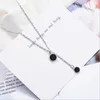 Подвески Kofsac Mardy 925 Серебряные ожерелья для женщин творческий черный круглый подвесной свитер Цепь коляска