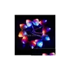 Other Event Party Supplies Fashion Design Man Woman Flashing Light Up Bow Tie Necktie Led Lights Sequins Glow Props Wedding Decora Dhhbg