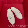 Charms de camurça de camurça de verão Macaroon Luxe Mule Sapatos de couro genuíno Casual Slip em apartamentos para mulheres designers de luxo calçados de fábrica