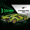 Blocks Technical Super Speed Green Lamborghinis Sports Car Model Building Blocks Famous Vehicle Assemble Bricks Kid Toys for Adult Gift