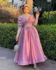 Vintage Middle East Prom Kleider hoher Nacken Langarm Biege Krawatte Knöchel Länge Muslim Abend Party Kleid Fliege Satin Robe de Soiree