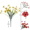 Sztuczne kwiatowe zieleń 10 bukietów sztucznych kwiatów na świeżym powietrzu i w pomieszczenia sztuczne kwiaty Odporne na UV sztuczne kwiaty Niedrzejsze plastikowe rośliny sztuczne