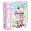 Blocks Keeppley Building Blocks City View Scene Coffee Shop Retail Store Architectures Model Assembly Toy Christmas Gift For