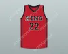 Custom Qualquer nome Número masculino Juventude/crianças Kawhi Leonard 22 Martin Luther King High School Wolves Red Basketball Jersey 3 Top Stitched S-6xl