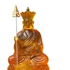 Estatuetas decorativas figura budista em lotus artesanato fengshui estátua decoração de mesa de estátua para ioga sala de sala