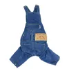 Fashion Pet Jean overalls voor honden zachte denim Franse bulldog kleding puppy kostuums voor kleine middelgrote honden jeans shirt pants sets 240422