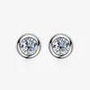 Ewya Real 0,3/0,5 karatowe okrągłe diamentowe kolczyki dla kobiet s925 srebrne kolczyki weselne biżuteria 240419