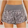 Lulumon Shorts Sommer gedruckt für Frauen Anti Blendung Thin Style Schnell trocknen lässige Sportarten Running Fitness Shorts Yoga