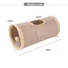 Leksaker Cat Tunnel Toy Buckskin Plush 2 Holes Spela Rubes With Balls Collapsible Funny Pet Toys For Cats Puppy Ferrets Rabbit Spela Games