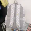 Sacs Preppy Schoolbag 2023 New Style Plaid Sac à dos simple grande capacité Junior High School élèves de loisirs sac à dos