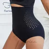 Women's Panties Flarixa High Waist Tummy Control For Women Flat Belly Shaping Briefs Sexy Hollow Out Underwear Body Shaper Underpants