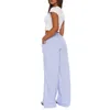 Spodnie damskie y2k dla kobiet w paski w paski sznurka elastyczna talia luźna prosta długie z kieszeniami estetyczne spodnie uliczne