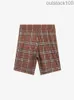 High -end Buurberlyes -kostuums voor vrouwen Men Summer Nieuwe geruite Drawtring Sport Losse rechte heren shorts Senior merk Casual zomerontwerper Shorts