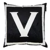 Kuddefodral Nordic Letter Black White Letters Boho Throw Cover Car Office tupplur Hemdekoration Modern för kvinnor 45x45