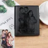 Wallets Custom Photo Wallet PU Leather with Zipper Multiple Card Slots Coin Pocket Vertical Wallet Holds Phone Cards Best Gift for Men