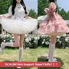 Multi-skikt Ruffled Petticoats för kvinnor fluffiga bubbla kjol crinoline underskirt ingen hoop benlös lolita puffy kjol mini kjol 240408