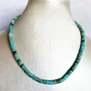 Necklaces Natural Sea Sediment Turquoise Imperial Jasper Heishi Necklace for Men Women Punk 2*4MM 3*6MM Jewelry Neck Collar Girl Gift