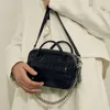 أكياس الكتف Briggs est Summer Utses Women's Pu Leather Crossbady Bag Chains Shoudler Strap Retro Small-Handle Lady Box Clutch