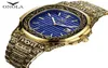 Designer clássico vintage watch Men 2019 Onola Top Brand Luxuri Gold Copperwatch Moda Fashion Formal Waterprop Quartz exclusivo Mens3793528