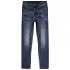Heren jeans ontwerper 2023 herfst/winter nieuwe Europese high -end voor Koreaanse slanke fit kleine rechte mouw elastische borduurwerkbroek z5et