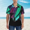 Casual shirts voor heren Mystic Forest Vacation Shirt Woodland Print Hawaiiaanse man Retro Blouses korte mouwen comfortabele ontwerptop