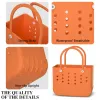 Bags Extra Large Beach Bag Summer EVA Waterproof Basket Women Silicon Beach Tote With Holes Breathable Pouch Shopping Storage Basket