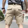 Shorts masculinos cargo de verão masculino ao ar livre de vários bolsos de papel