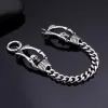 Braccialetti Fongten retrò cranio bracciale maschi scheletro braccialetti in acciaio inossidabile per regalo di Halloween da uomo