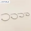 Components Stainless steel titanium steel Cshaped ear hook ear ring smooth welding needle ear hook colorfast steel DIY parts wholesale