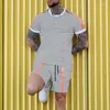 Мужские спортивные костюмы Fashion 2024 Stitch полосатый двухсексец мужской спортивный костюм летний костюм повседневной короткий рукав с коротким вырезом