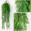 Fleurs décoratives plante verte artificielle pour décoration murale fausse herbe perse feuilles en plastique suspendu le bar de mariage 30