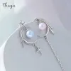 Örhängen Thaya Elegant Party Moon Earring Original Design 925 Silver Needle For Women Earring Dangle Classic Tassel Romantic Fine Jewelry