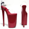 Sandales 26cm Stripper chaussures de pole danse PVC Platte de cristal supérieur Pu plate-forme haute talons stiletto femmes pompes taille 43 model mode sexy