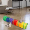 Zabawki tunel tunel tuba składana kota trening kociowy interaktywny zabawny tunel zabawki znudzony dla szczeniaka kotka dla zwierzaka kota akcesoria