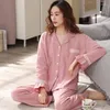 Vêtements de nuit pour femmes pyjamas coton pijama 2pcs set linge lidgegown for dames pijamas mujer home vêtements pydans pur pyjamas