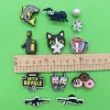 Bolsas 50pcs por atacado PVC Gun Drum Bubble Tea Shoe Charms entupirem a decoração de sapatos adultos FIT DIY Backpack Croc Jibz