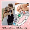 Anéis Jewelora Gravura personalizada 5 Nomes Mães Anel Twisted Infinity Customized Birthstone Engagement Anéis para mulheres Presentes