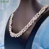 Ice Out Hip-hop Fashion Jewelry Body Chain 18mm Cuban Chain Pass the Daimon Silver 925 Moissanite Chain