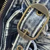 Engeland -stijl denim tassen voor dames luxe designer handtas portemonnee 2024 nieuw in vintage distred vakmanschap splicing schouder 07xn#