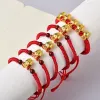 Strands Year of the Dragon Life Armband Men's and Women's Wufu Golden Dragon Hand Rep Zodiac Longlong Red Rope Weaving New Year Gifts