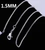 2020 new fashion Men women Necklace 10pcslot 925 sterling Silver 15MM Box Chain Necklace 16quot18quot20quot22quot244251361