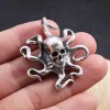 Hängen Bocai Ny 100% S925 Sterling Silver Men's and Women's Pendant Octopus Skull Fashionabla gåvor Gratis frakt