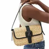 FI Bolsas de ombro de palha feminino Designer Rattan Bolsas de vime de luxo Tecido com uma bolsa Menger Summer Summer Summer Small Burses K1RC#