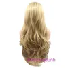 High quality fashion wig hairs online store Womens dyed long curly hair front Lace Wig Brown big wave chemical fiber high temperature silk hand woven