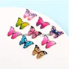 Charms Fashion Colorf Butterfly Clasp Diy Pendants Jewelry Accessories Alloy Drip Oil Keychain Drop Delivery Findings Compone Dhgarden Dh9Pt