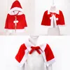 Szaliki kostium świąteczny w Party Santa Dress Up Shawl z kapeluszem strój czerwony 3 typ opcjonalny dla dorosłego dzieciaka