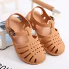 Summer Children Sandals Baby Girls Toddler Soft Non-slip Princess Shoes Kids Candy Jelly Beach Shoes Boys Casual Roman Slippers 240422